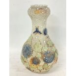 A Chinese bulbous form vase, with floral anemone d