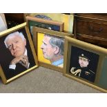 A collection of 20th century framed portraits of t