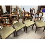 Mahogany dining table and six chairs