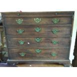 A George III circa 1780 chest of drawers. 91 wide