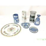A collection of various ceramic items including we
