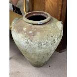 A large early saltglazed amphora. 72cm.