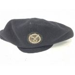 WW2 Related French Milice (Milita) Officers Beret. Blue wool construction with the organization's