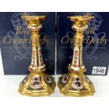 A pair of Boxed Royal Crown Derby Castleton patter