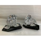 Two large Swarovski pieces- Nature of Serenity- a