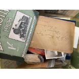 A box of mixed stamps and various good ephemera, M