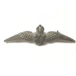 WW1 British RFC Royal Flying Corps Miniature Wings Lapel Badge/Sweetheart Brooch. A silver-