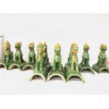Chinese Foo Dog pottery roof titles