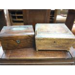 Two early Victorian sewing boxes.