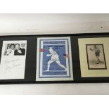 A framed boxing Montage including a signature of t