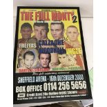 A framed boxing promotional poster The Full Monty