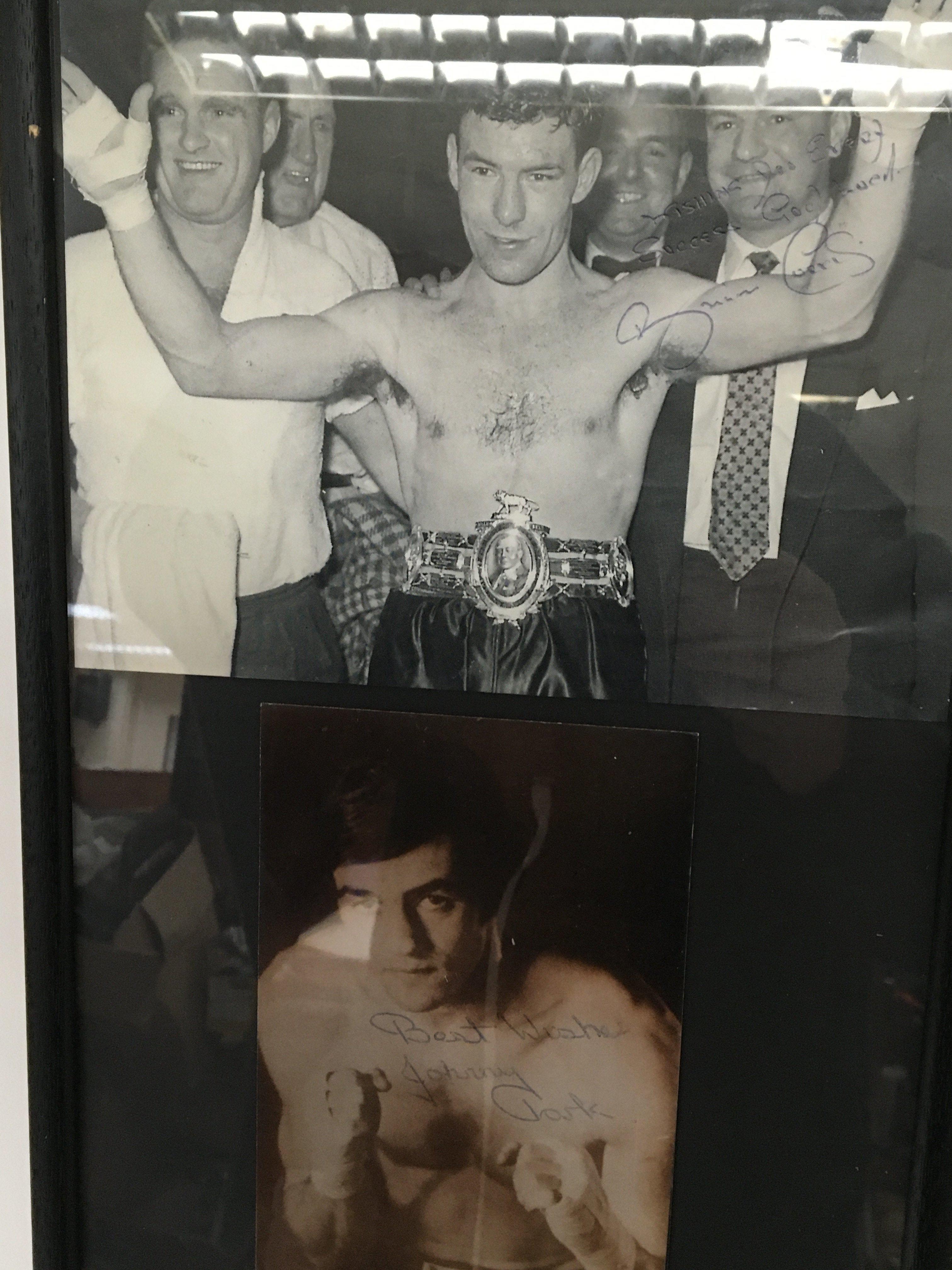 A framed montage of champion boxers signed autogra - Image 4 of 4