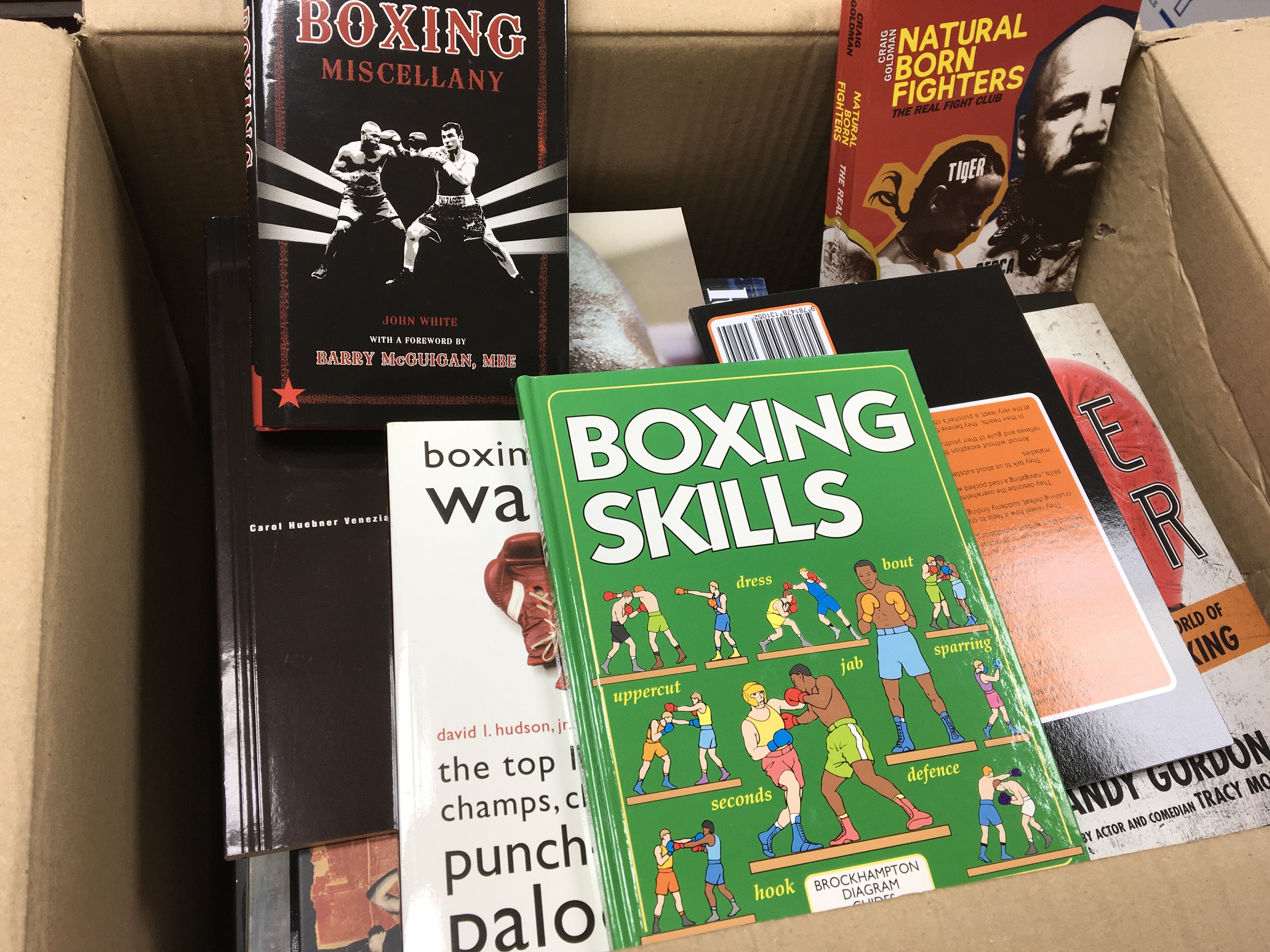 Two boxes containing boxing books scrap books and - Image 2 of 2