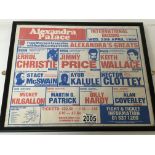 A framed boxing promotional poster Alexandra Palac