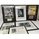 Boxing framed memorabilia including a signature of