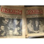 An extensive collection of Boxing News from 1909 onwards in twelve boxes Some early years in bound