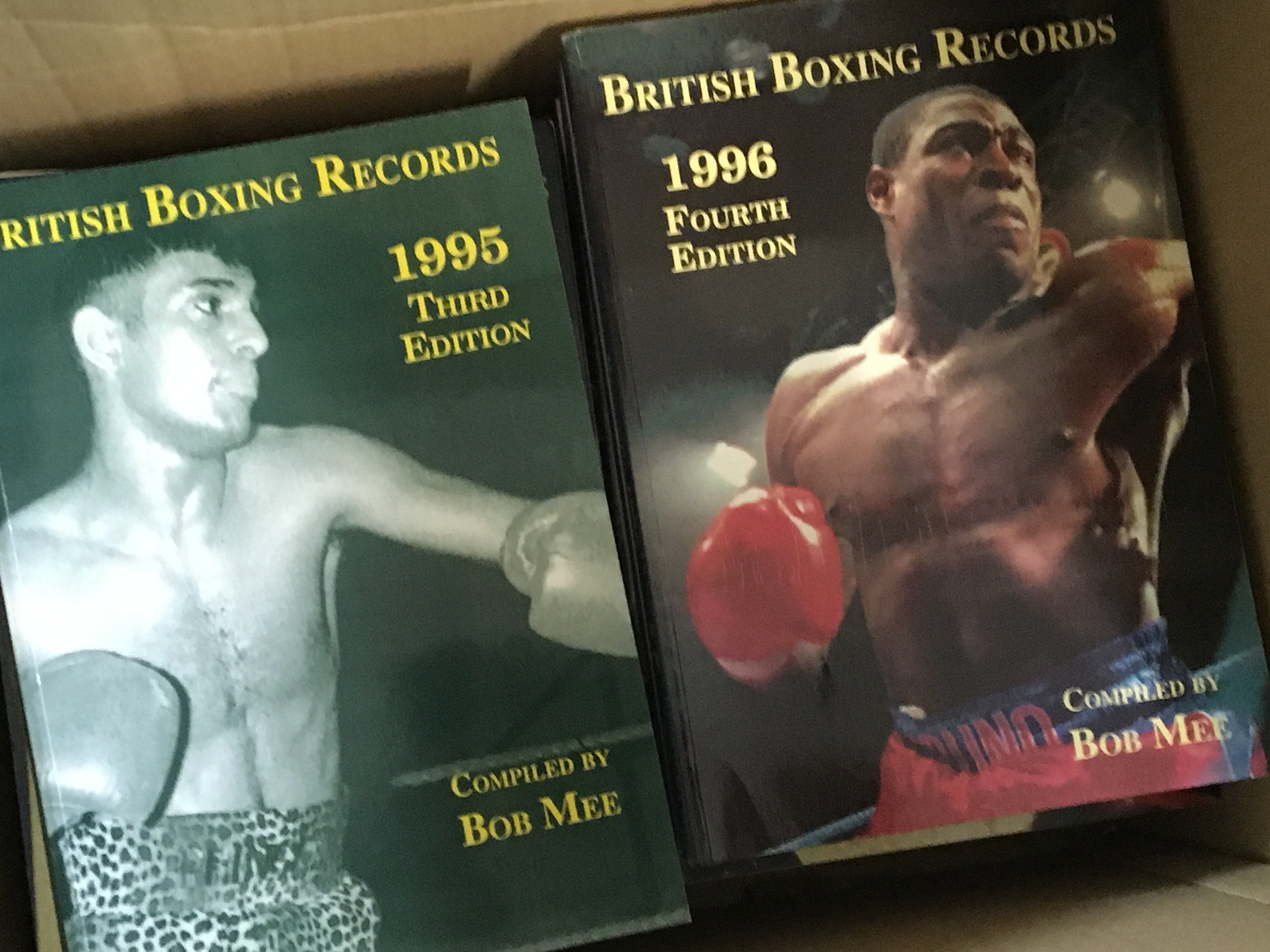 Two boxes containing boxing records The Boxing Record book annual issues. - Image 2 of 2