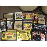 A collection of framed well presented boxing photo