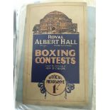 An Album containing vintage boxing programs well p