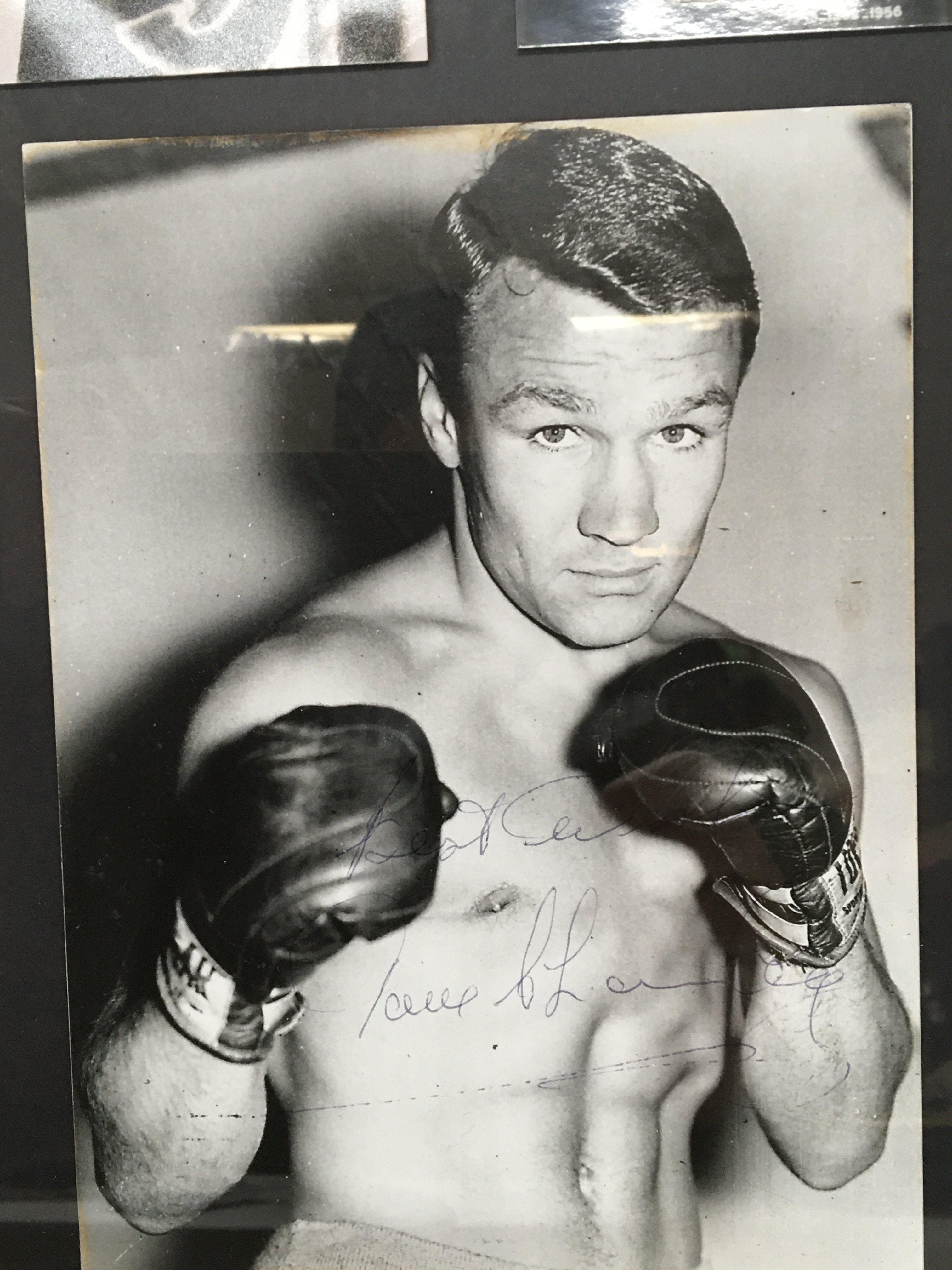 A framed montage of champion boxers signed autogra - Image 2 of 4