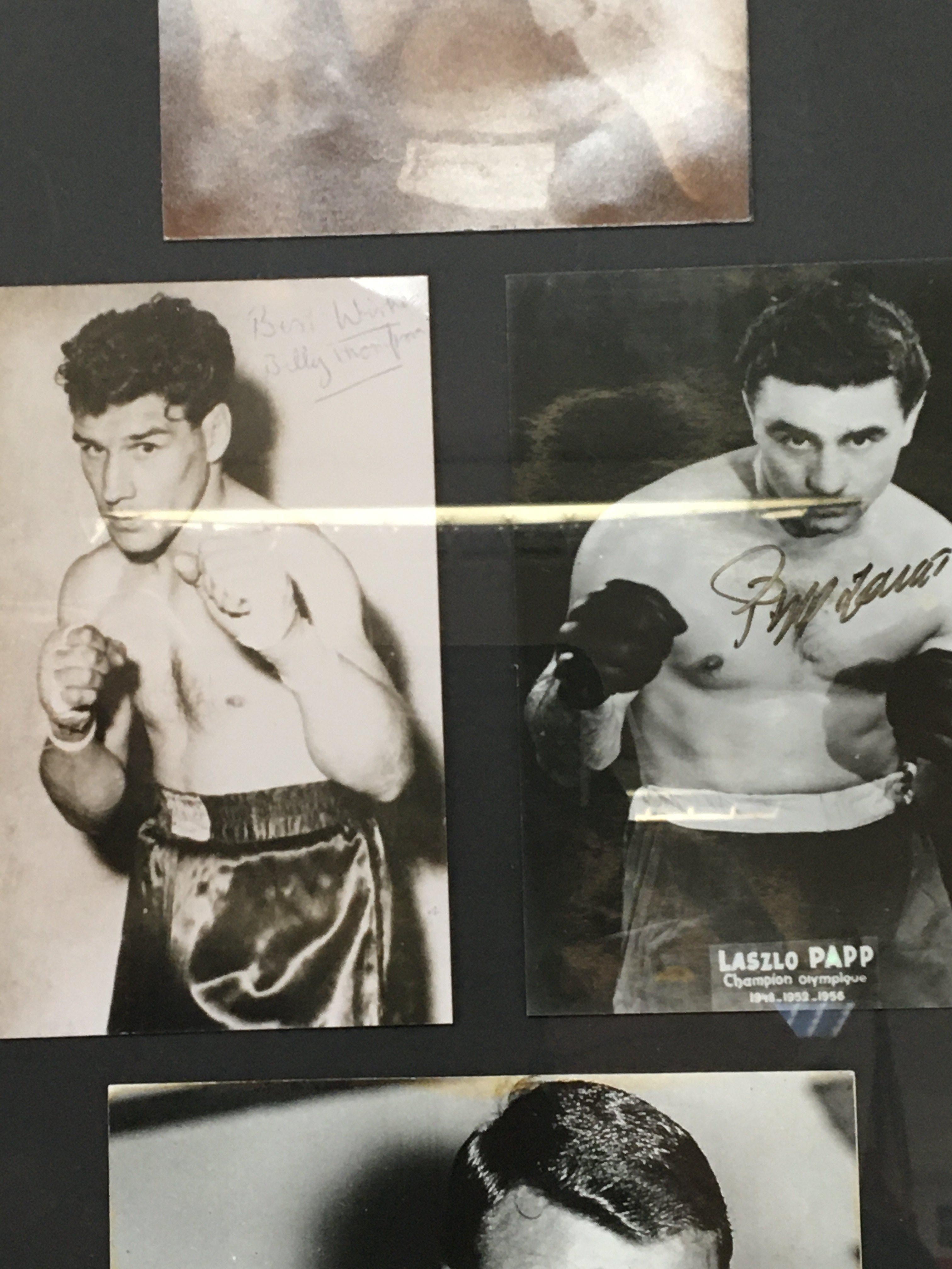 A framed montage of champion boxers signed autogra - Image 3 of 4