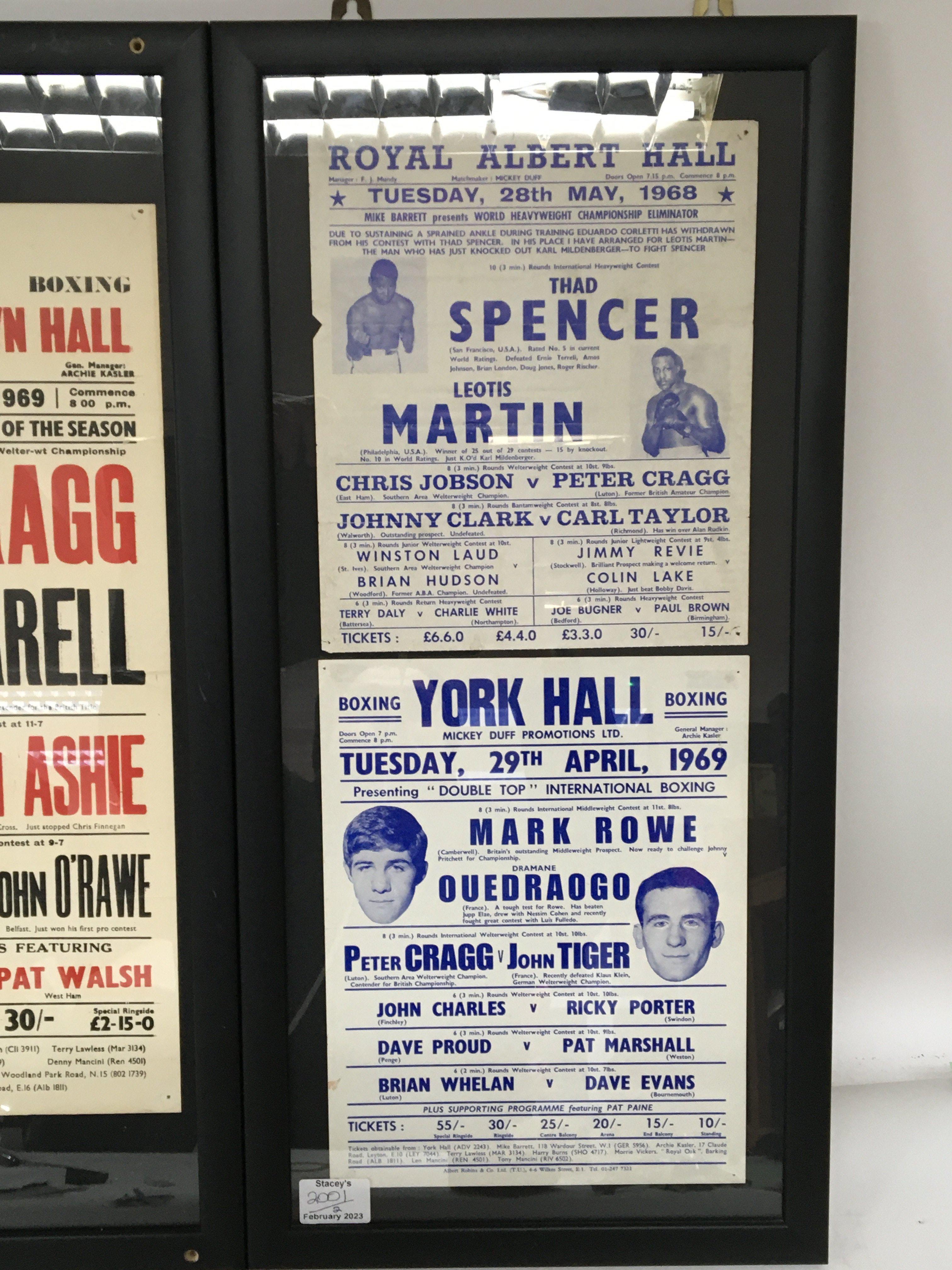 framed 1960s boxing promotion posters held at the - Image 2 of 2