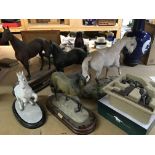 A of collection eight horse figurines including Be