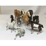 10 Beswick horses