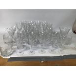 A collection of Royal Brierley drinking glasses