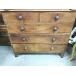 A Victorian chest of drawers. 107cm wide 103 tall