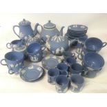 Wedgewood Jasperware coffee set including cups, te