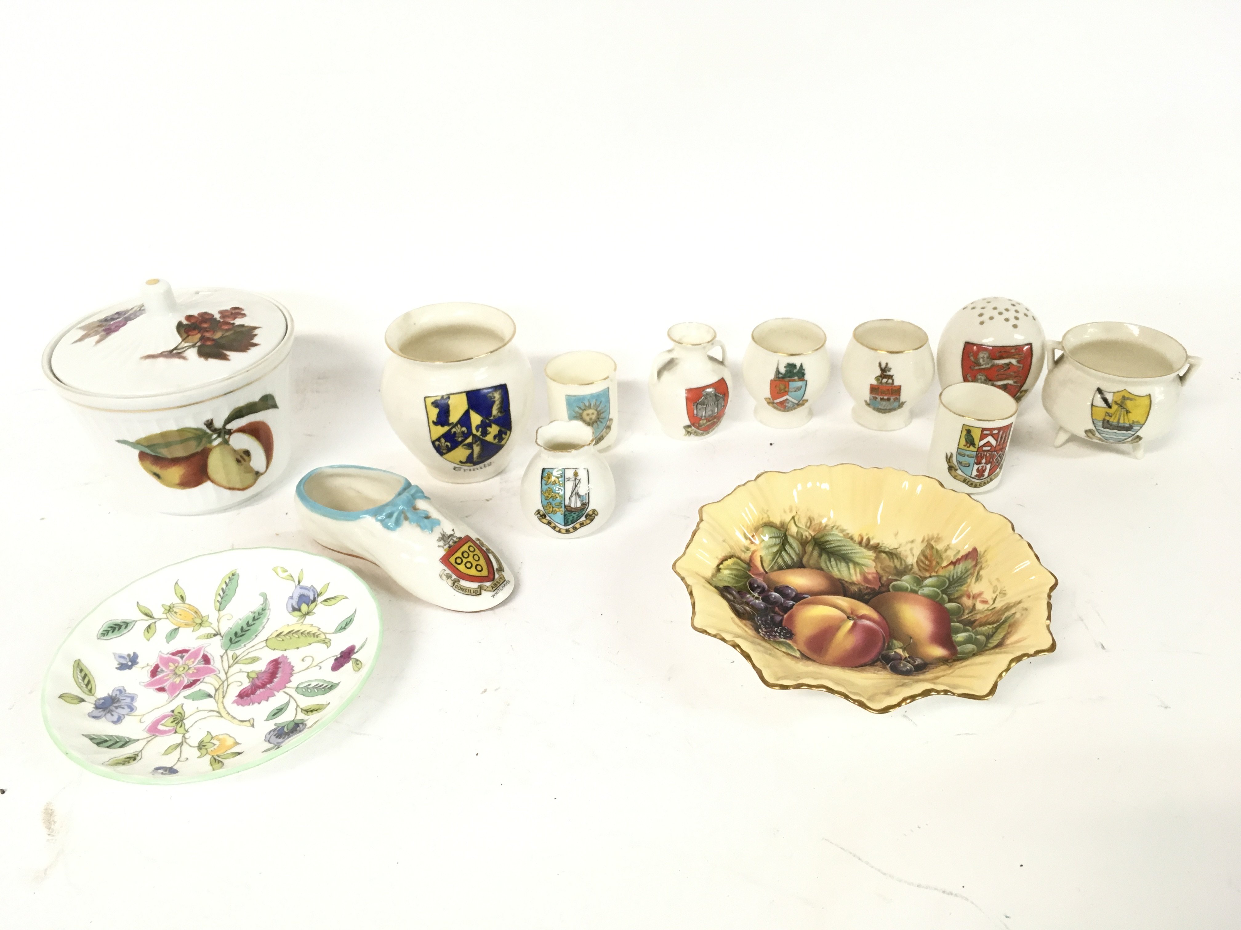 Ceramics including W H Goss Crested Ware, Ansley,
