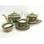 An unmarked 19th century early Victorian tea set
