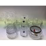 A collection of good glassware including Edinburgh