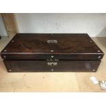 A rosewood Victorian writing slope with fitted int