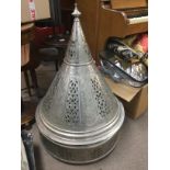 A large metal Moroccan tagine and cover, approx he