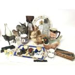 An assortment of odds including ceramic and resin