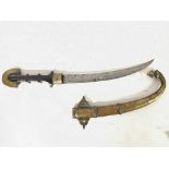 Turkish dagger and scabbard, approximately 40cm. N