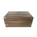 Walnut drawing box, with a collection of vintage k