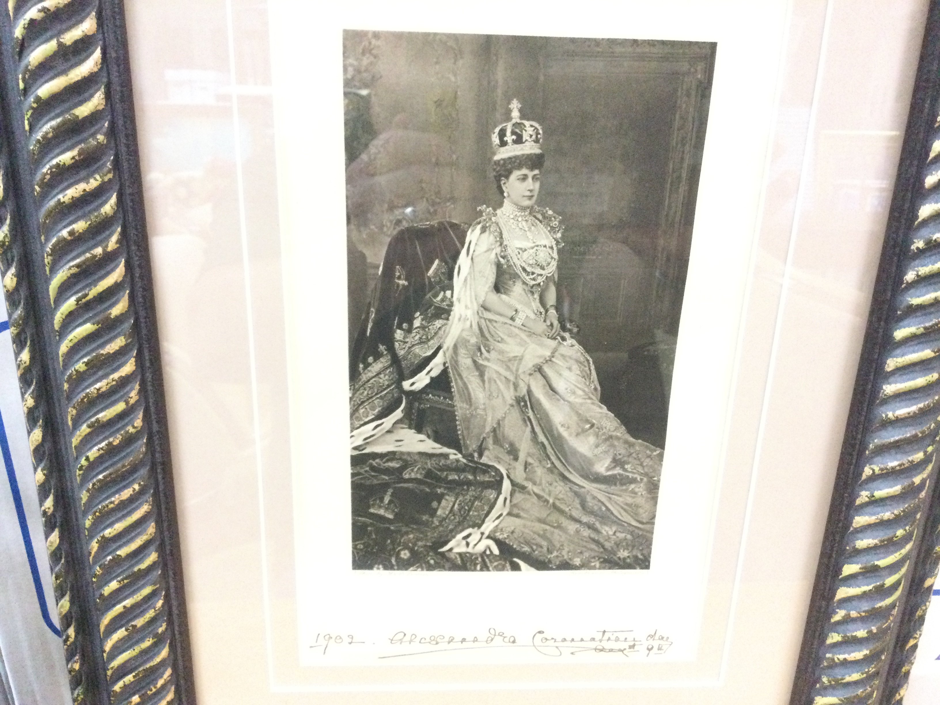 A framed picture of H M queen Alexandra in coronat - Image 2 of 3