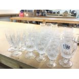 A collection of Watford cut crystal glasses in a v