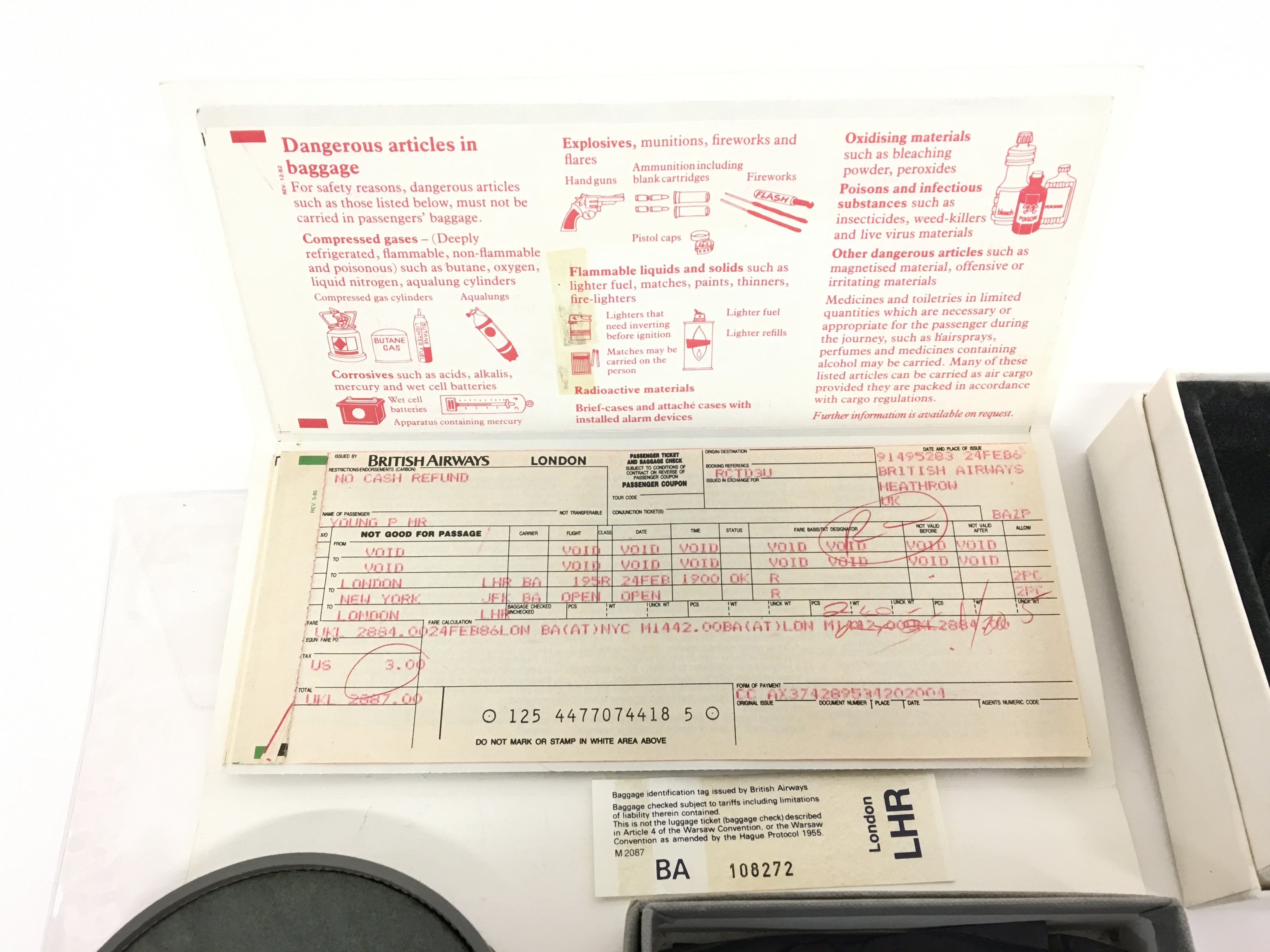 A Concorde air ticket and other Concorde items inc - Image 2 of 4