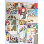 A collection of vintage greetings cards. Shipping