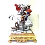 A modern porcelain figure of Napoleon on horseback