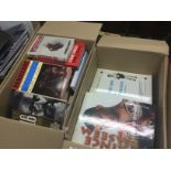 Boxes containing boxing books including autobiogra