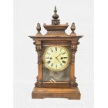 19th century wooden case mantle clock made in Wurt