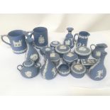 Wedgewood Jasperware consisting of mugs, vases, st