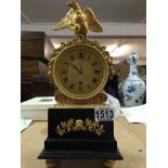 A Victorian mantle clock, made in London- the dial