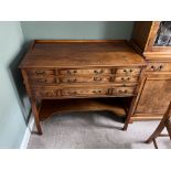 A quality yew wood canteen with full gilt cutlery