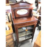 Edwardian Mahogany music cabinet 61x35x134cm (D)